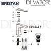 Bristan Ebony Basin Mixer Clicker Spares